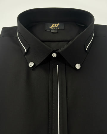 Wash & Wear Black Premium Stitched Shalwar Kameez D2