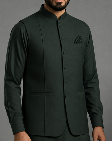 only Waistcoat D1 Moss Green