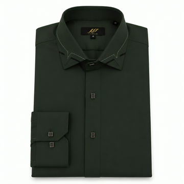 Wash & Wear Moss Green Stitched Shalwar Kameez D10