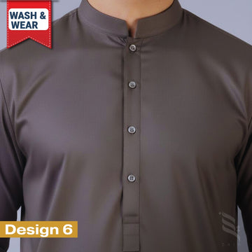 Zair Grey Collar Stitched Shalwar Kameez Design 6