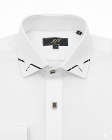 Wash & Wear White Stitched Shalwar Kameez D10