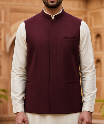 Only Waistcoat D3 Maroon
