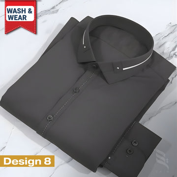 Zair Grey Collar Stitched Shalwar Kameez Design 8