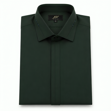 Wash & Wear Moss Green Stitched Shalwar Kameez D9