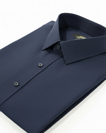 Wash & Wear Navy Blue Double Stitched Shalwar Kameez