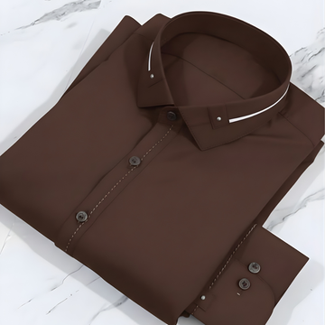 Wash & Wear Stitched Shalwar Kameez Brown D8