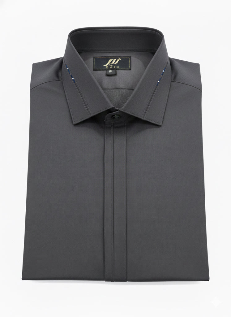 Wash & Wear Grey Stitched Shalwar Kameez D11