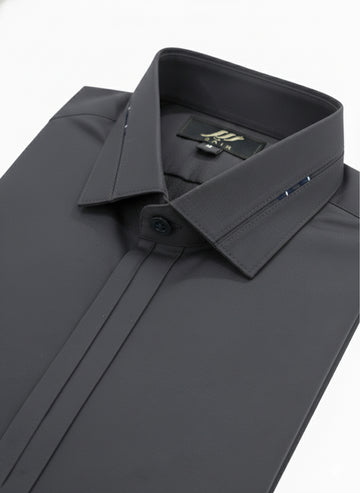 Wash & Wear Grey Stitched Shalwar Kameez D11