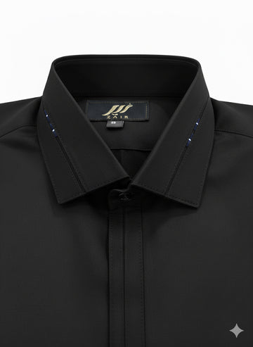 Wash & Wear Black Stitched Shalwar Kameez D11