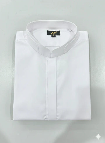 Wash & Wear Off-White Double Ban Stitched Shalwar Kameez
