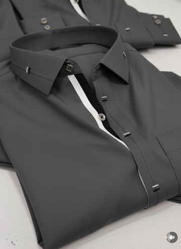 Wash & Wear Stitched Shalwar Kameez Grey D4 Wrinkle Free Fabric