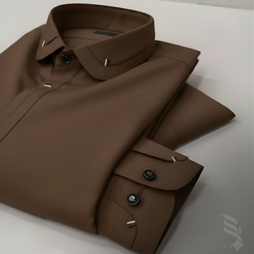 Wash & Wear Brown Stitched Shalwar Kameez D1