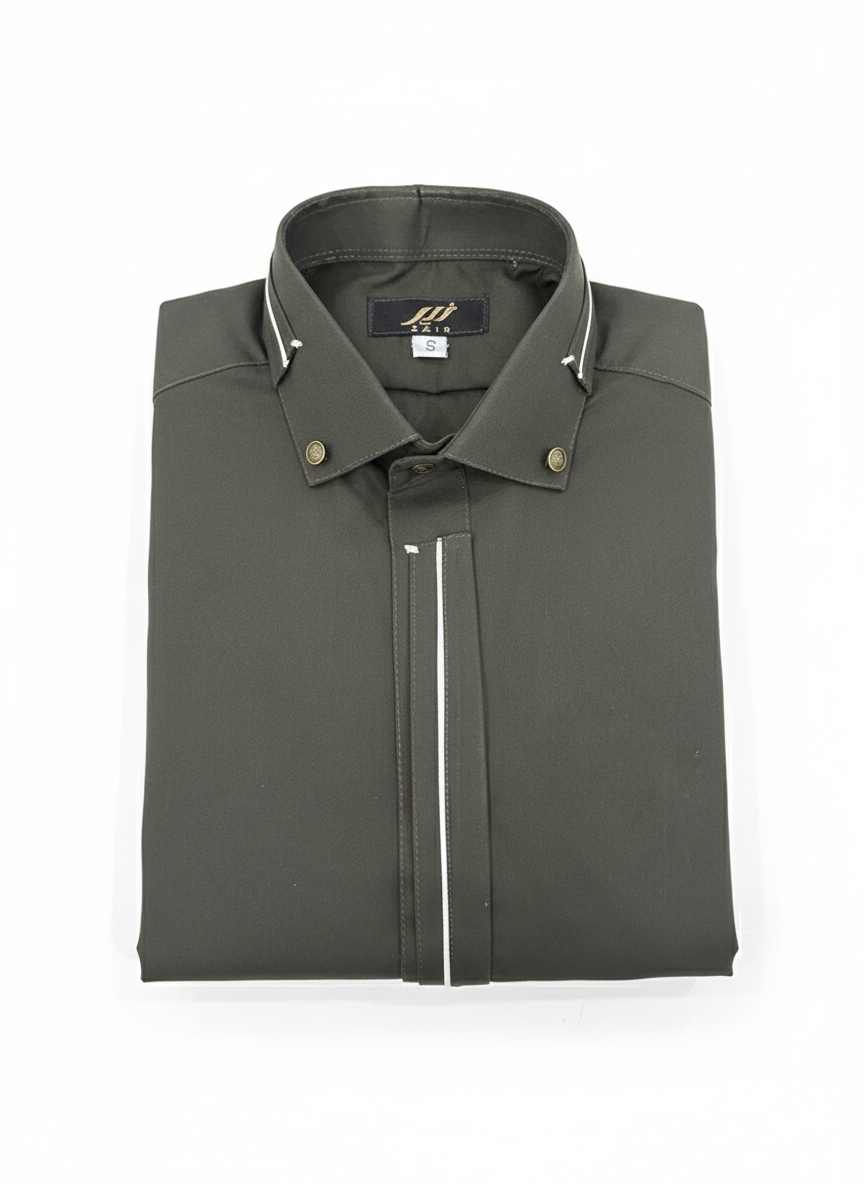 Wash & Wear Stitched Shalwar Kameez Dark Green D2