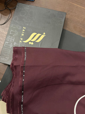 Unstitched Wash & Wear Maroon Shalwar Kameez