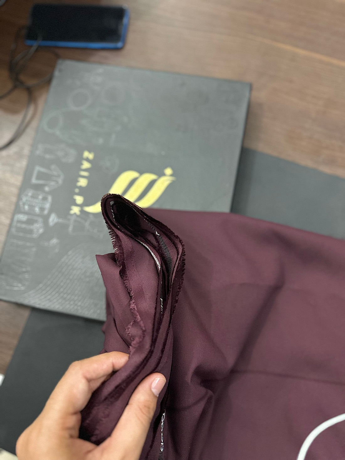 Unstitched Wash & Wear Maroon Shalwar Kameez