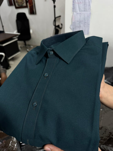 Wash & Wear Double Stitched Emerald Green Shalwar Kameez - Medium