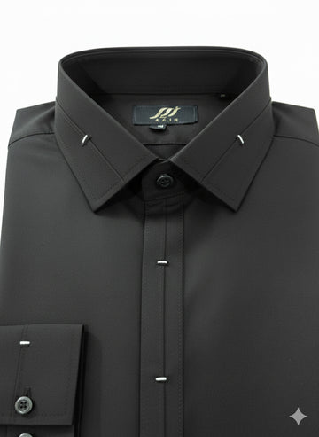 Wash & Wear Black Stitched Shalwar Kameez D4