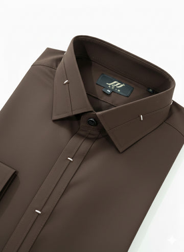 Wash & Wear Brown Stitched Shalwar Kameez D4