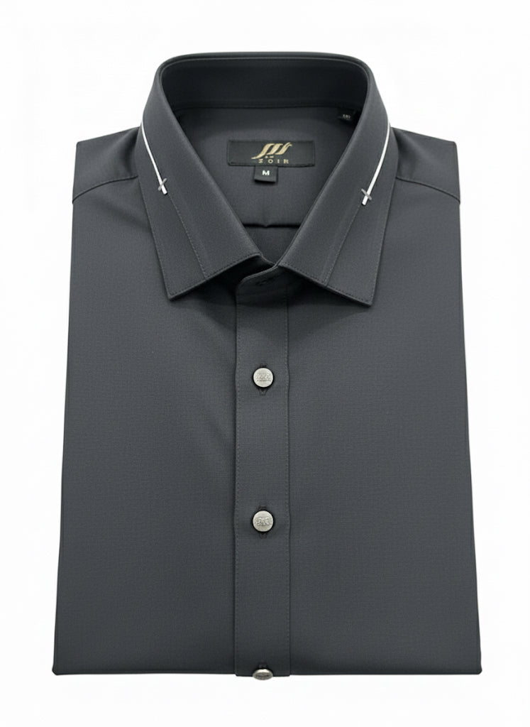 Wash & Wear Grey Stitched Shalwar Kameez D12