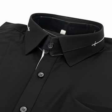 Wash & Wear Black Stitched Shalwar Kameez D12