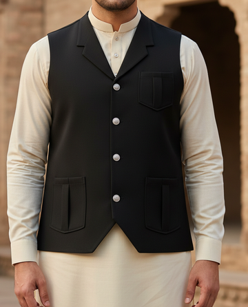 Only Waistcoat Black D4