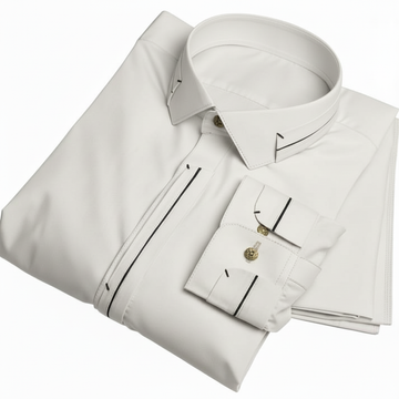 Wash & Wear Off-White Stitched Shalwar Kameez D2