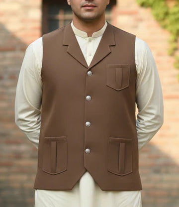 Only Waistcoat Brown D4