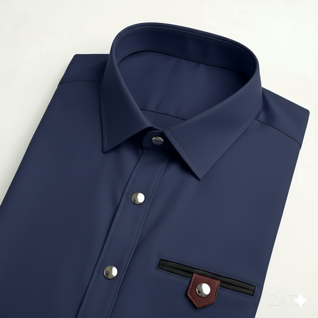 4-Season Wash & Wear Stitched Shalwar Kameez Navy Blue D7