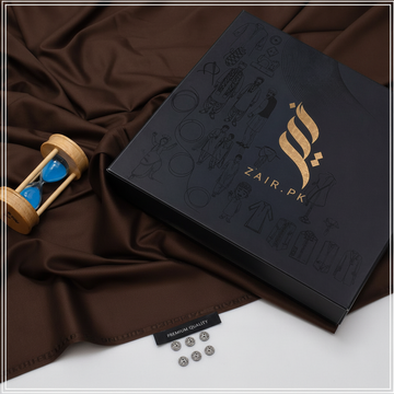 Unstitched Wash & Wear Brown Shalwar Kameez