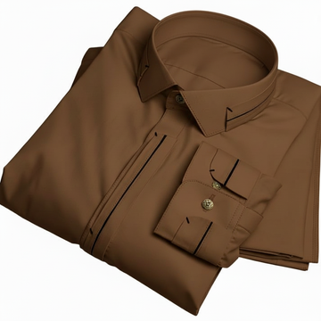 Wash & Wear Brown Stitched Shalwar Kameez D2