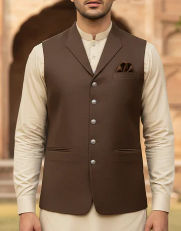 Only Waistcoat Brown D2