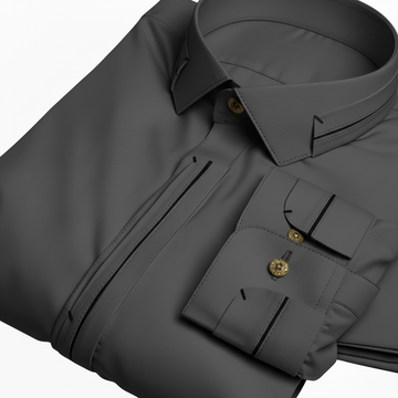 Wash & Wear Grey Stitched Shalwar Kameez D2