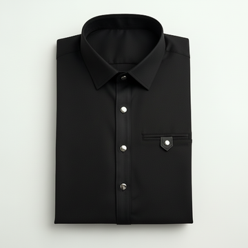 Wash & Wear Stitched Shalwar Kameez Black D7