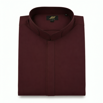 Wash & Wear Maroon Double Ban Stitched Shalwar Kameez
