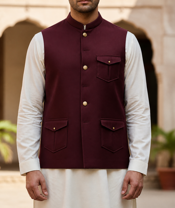 Only Waistcoat Maroon D6