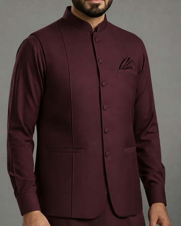 only Waistcoat D1 Maroon